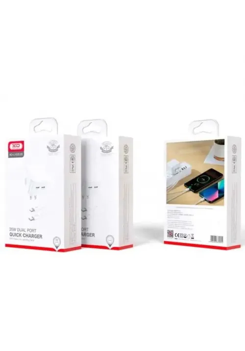 Мережевий зарядний кабель Lightning XO L102 (2Type-C 35W)