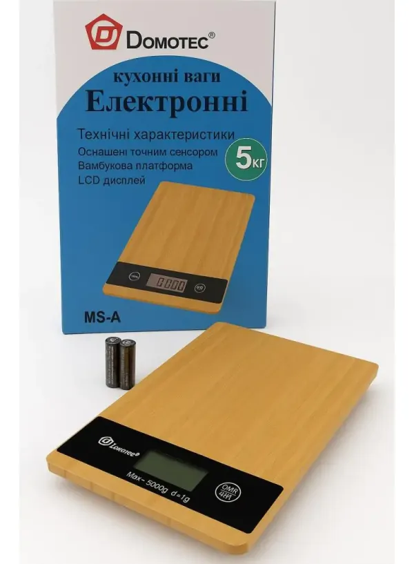 Ваги кухонні DOMOTEC MS-A (5Kg/0.1gr)