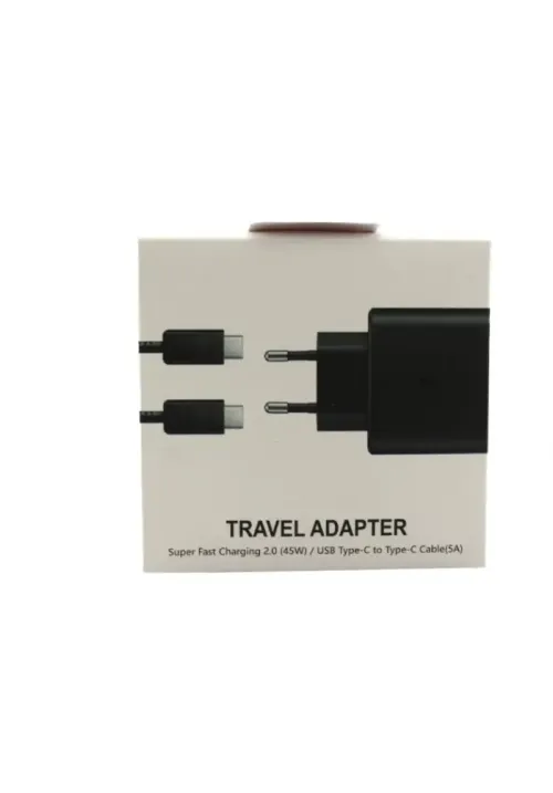 Мережевий зарядний кабель Type-C Black Edition (PD 45W)