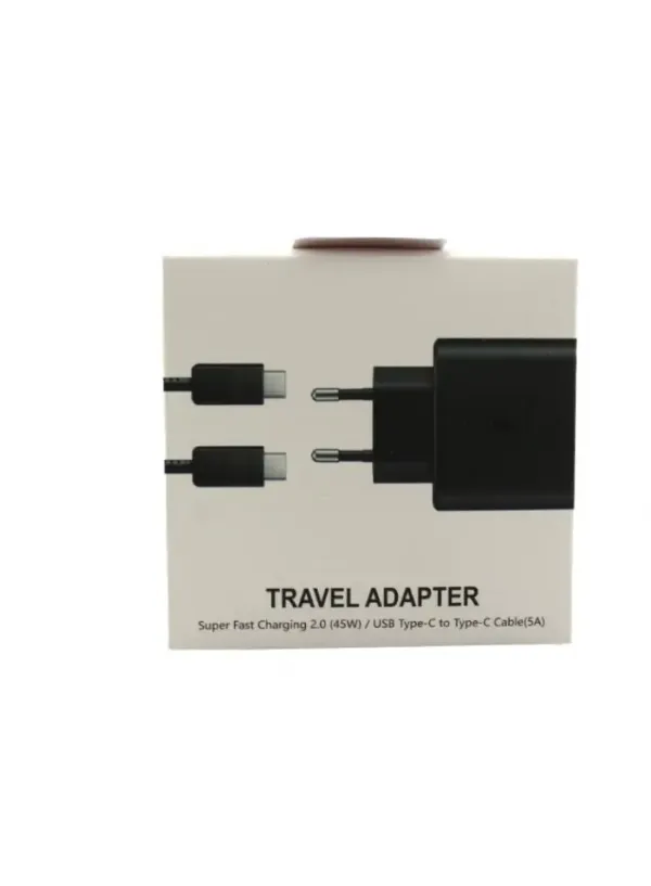 Мережевий зарядний кабель Type-C Black Edition (PD 45W)
