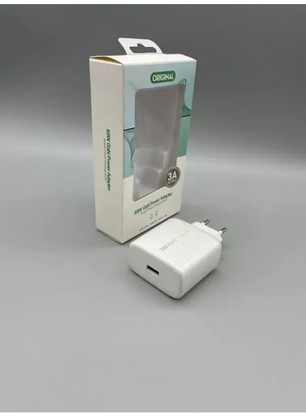 Мережевий зарядний GaN Power Adapter (65W USB)