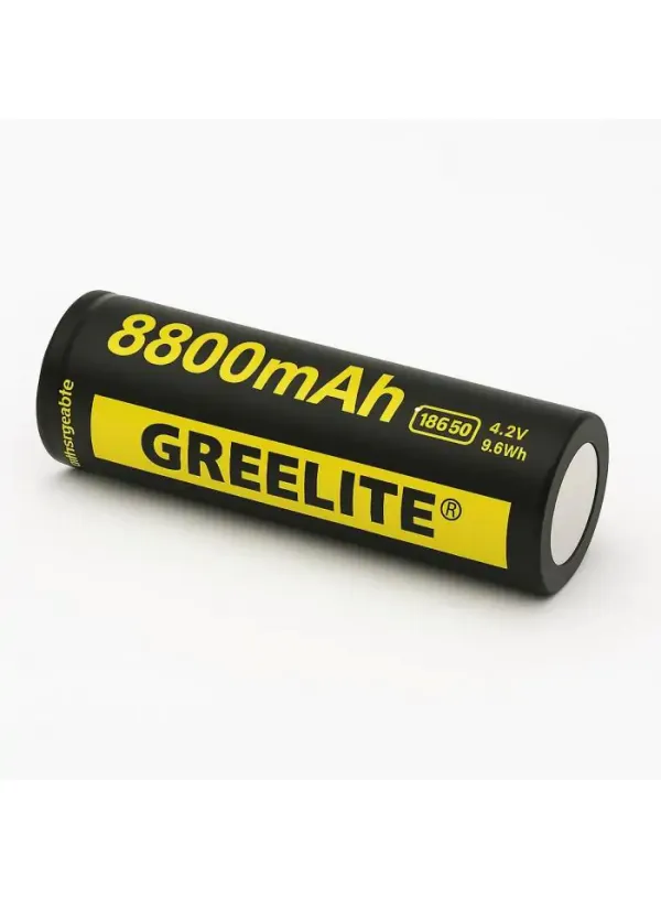 Акумулятор 18650 для ліхтарів Greelite чорна