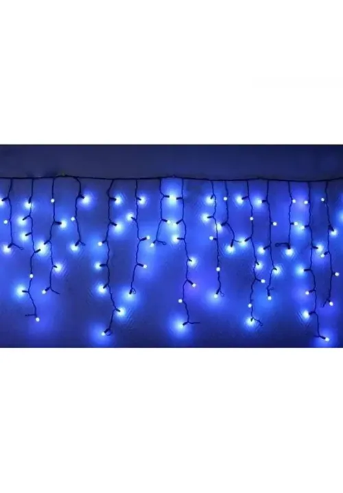 Гирлянда уличная 120 LED Синяя Бахрома 5 метров (от сети с соединителями)