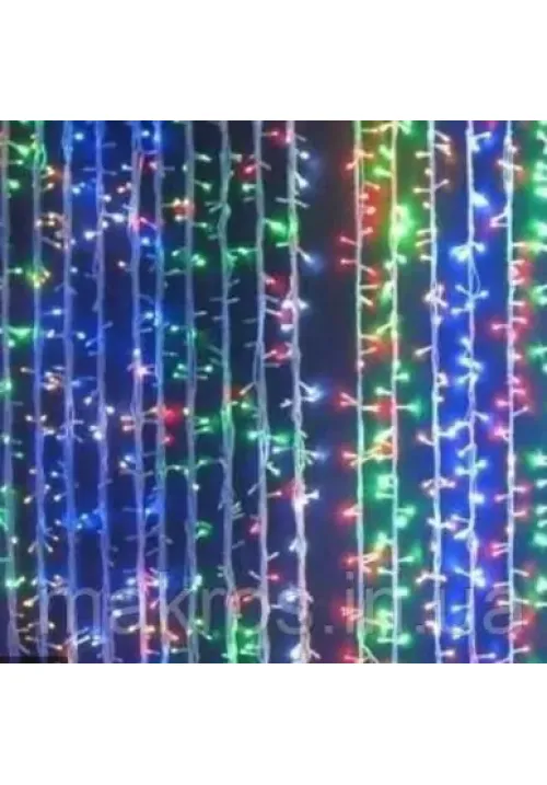 Гірлянда 360 LED мультикольоровий водоспад лушпиння 3х2 м (від мережі)