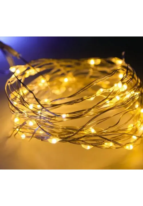 Гирлянда нитка (от сети) желтый цвет 20 метров 400LED LU-991/WW-0648