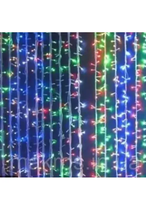 Гірлянда LED мультибарвна водоспад 3х3 м 480-M (3902)
