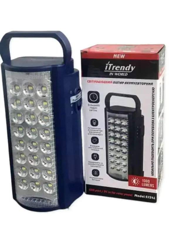 Ліхтар кемпінговий з повербанком 24LED iTrenby (ALMINA) 5724L (акб 6V)