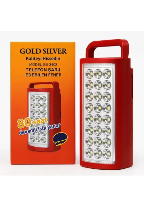 Ліхтар кемпінговий з повербанком 24LED GOLD SILVER GS-2400