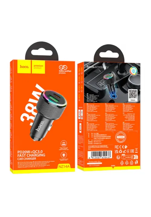 Автомобильное зарядное HOCO NZ14A (38W PD20W QC3.0)