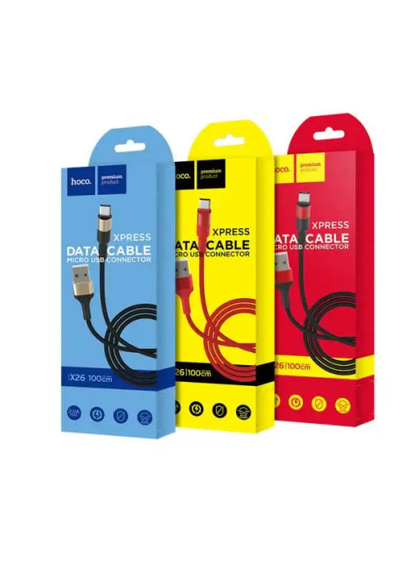 Шнур microUSB Hoco X26 1M