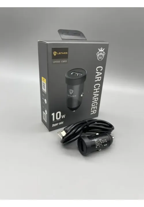 Автомобільне зарядне LENYES CA855 + кабель iPhone (1USB 10W)
