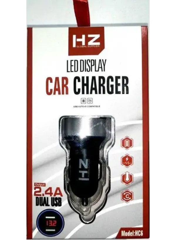 Автомобільне зарядне HZ HC6