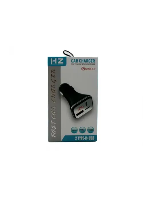 Автомобільне зарядне з кабелем Type-C HZ HC13 (2Type-C 1USB)