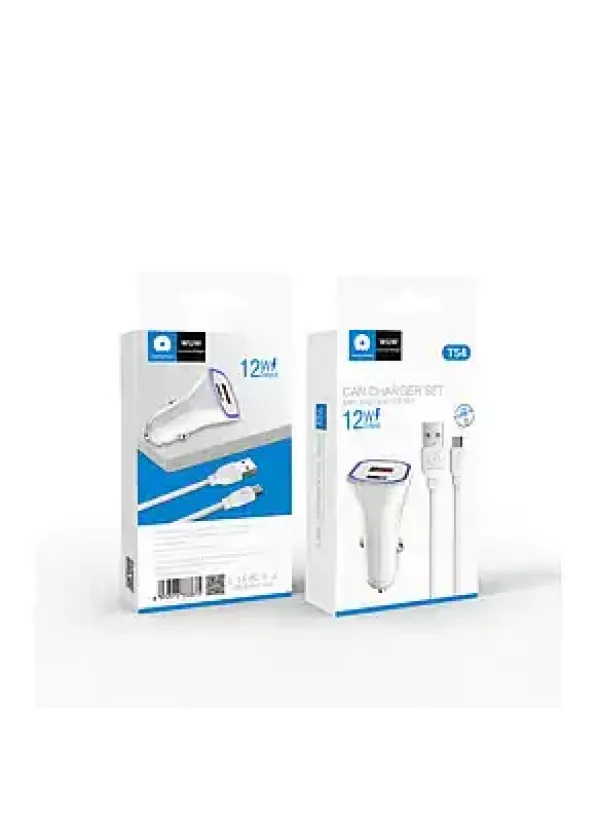 Автомобільне зарядне зі шнуром microUSB WUW T51 (2USB/2.4A)