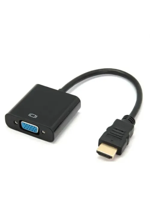 Переходник HDMI-VGA папа-мама с аудио-кабелем (в пакете) без питания