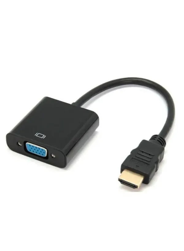 Перехідник HDMI-VGA тато-мама з аудіо-кабелем (у пакеті) без живлення