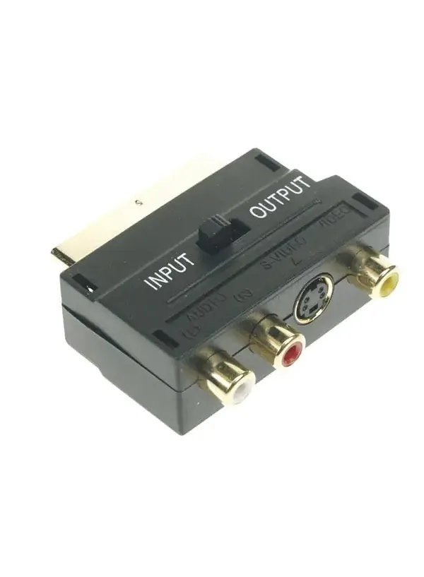 Перехідник перемикач SCART M/тато - 3RCA F/мама S-Video F/мама SH3007