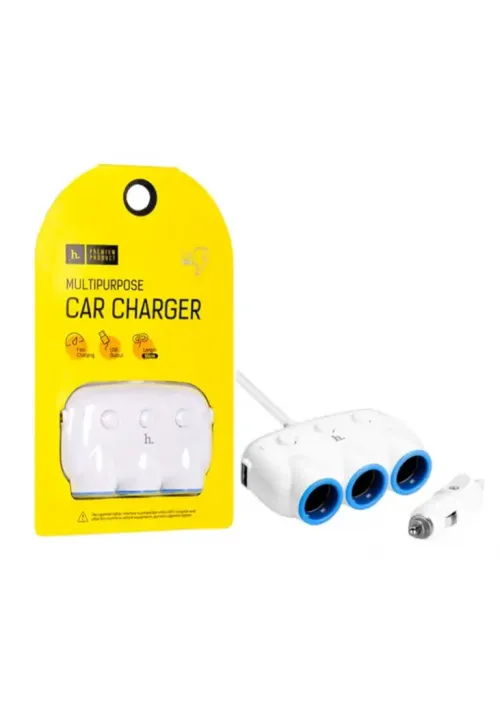 Автомобильное зарядное HOCO C1 (2USB + 3 прикурювача)