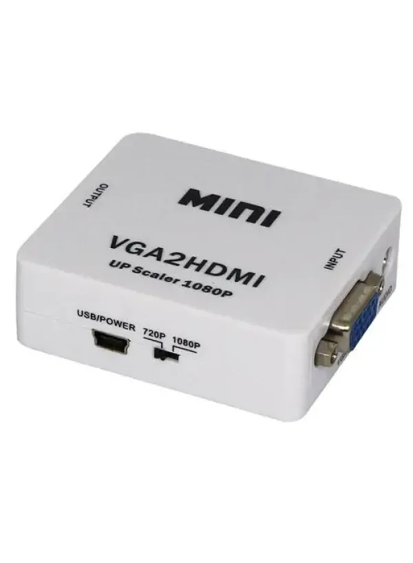 Перехідник VGA-HDMI (у коробці) з живленням