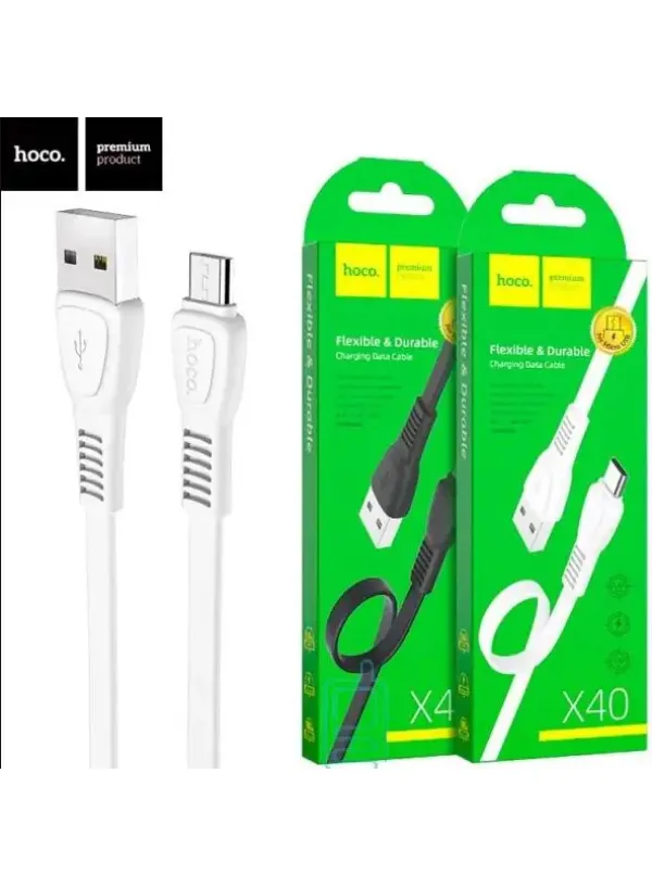 Шнур microUSB Hoco X40 1.2M