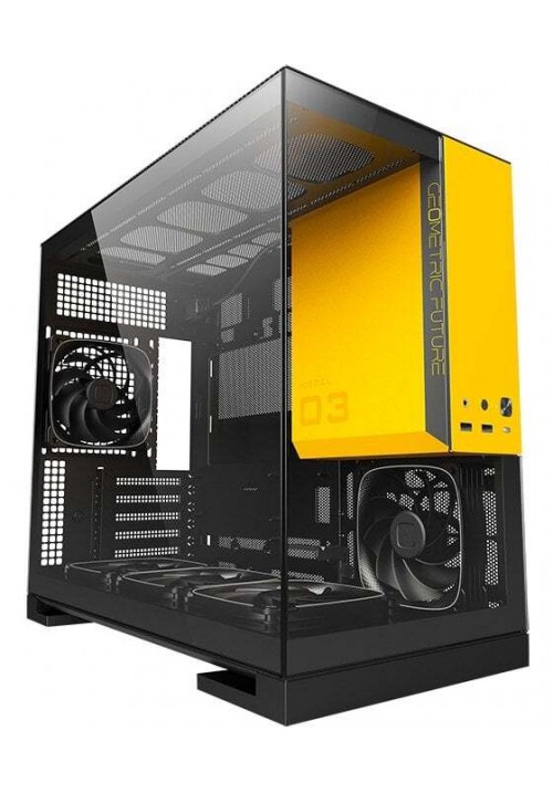 Корпус Geometric Future Model 3F Glass без БП (GEO-M3F-BY) Black/Yellow