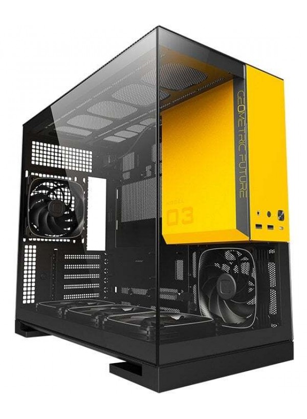 Корпус Geometric Future Model 3F Glass без БП (GEO-M3F-BY) Black/Yellow