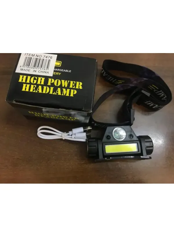 Налобний ліхтар BL-1898 XPE+COB (з датчиком руху)