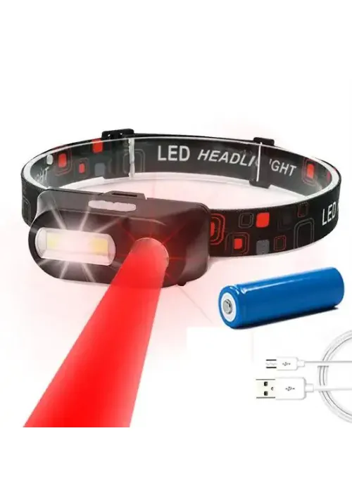 Налобний ліхтар із червоним світлом BL-1804 RED