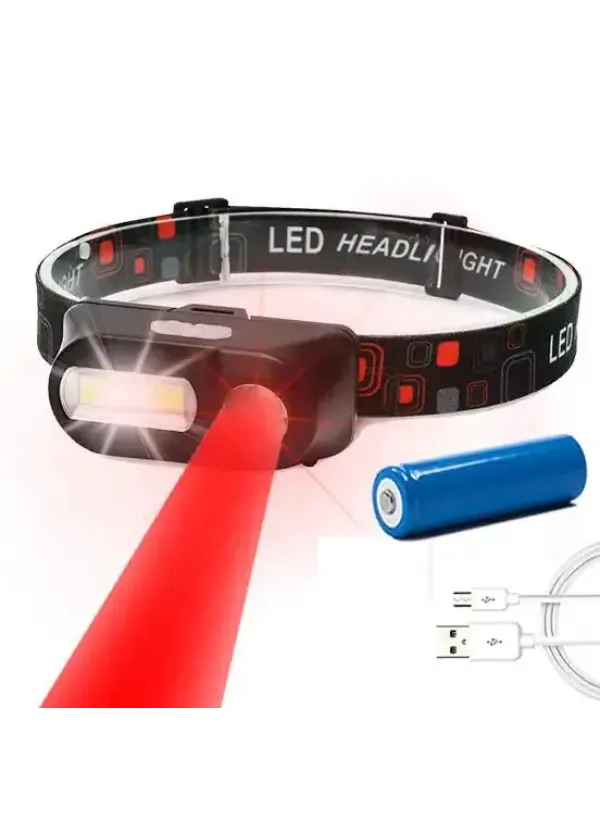 Налобний ліхтар із червоним світлом BL-1804 RED