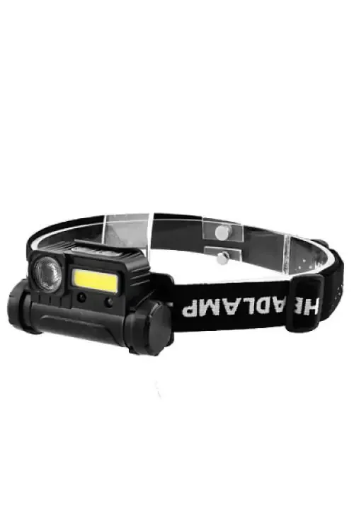 Налобный фонарь магнитный с microUSB BL-123 + датчик движения (XPE+COB)