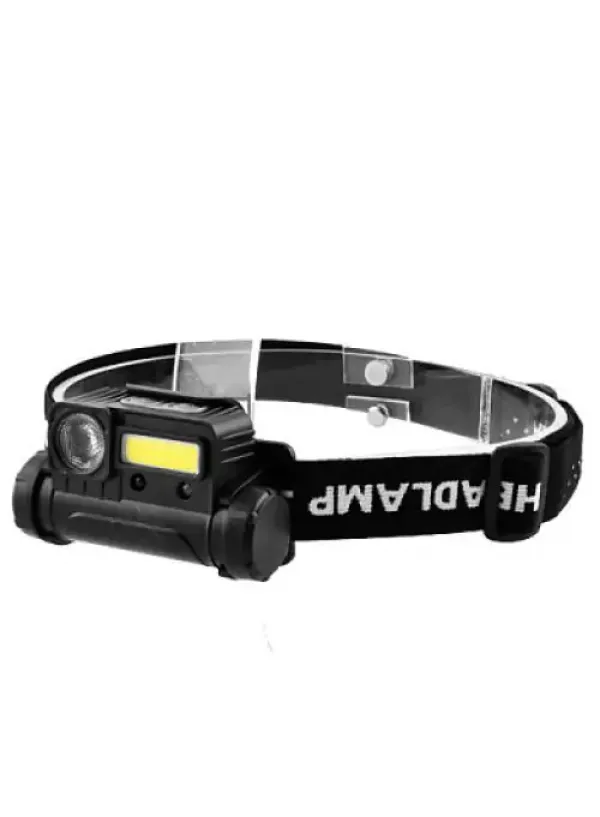 Налобний ліхтар магнітний із microUSB BL-123 + датчик руху (XPE+COB)