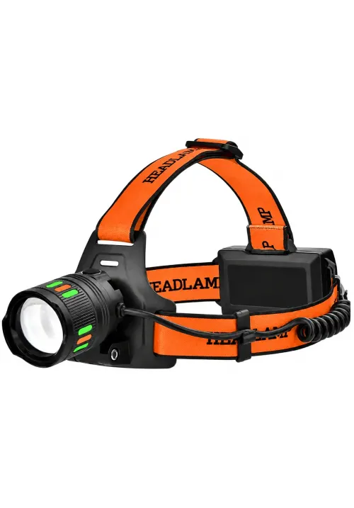 Налобный фонарь 2x18650 BL-203-TG
