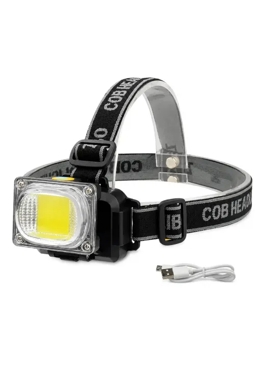 Налобный фонарь на батарейках 3xAAA 6658A (1LED-COB)