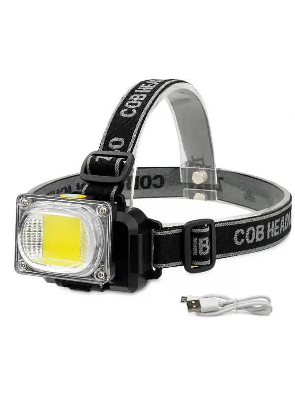 Налобний ліхтар на батарейках 3xAAA 6658A (1LED-COB)