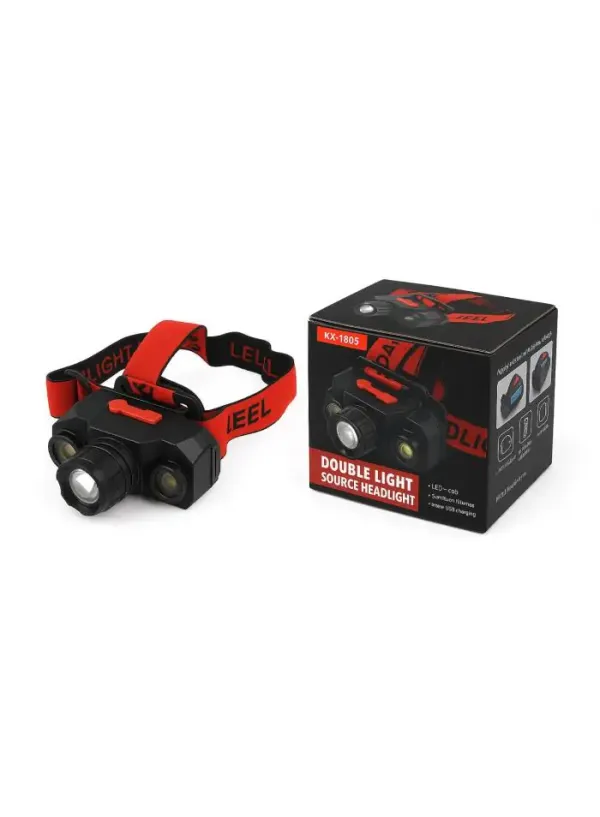 Налобний ліхтар BL-1805 із microUSB (XPE+COB)