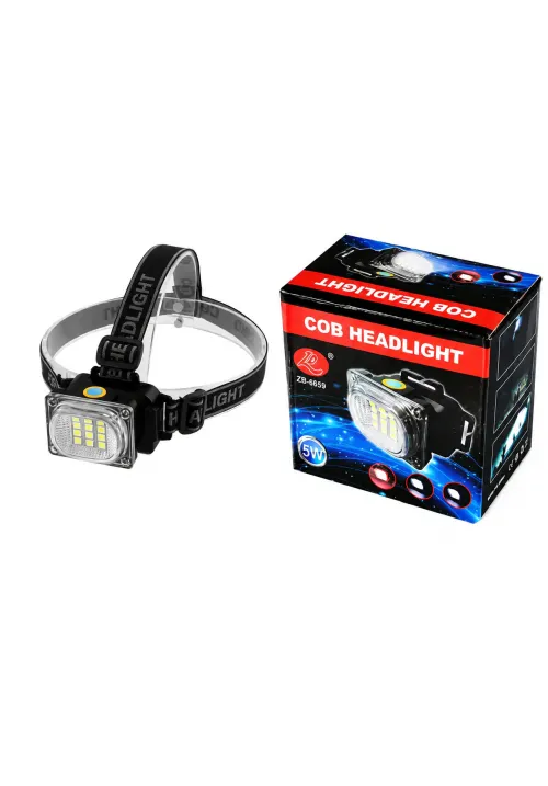 Налобный фонарь 1x18650 6659A (12LED-COB)
