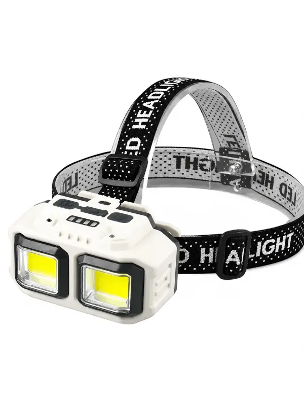 Налобний ліхтар cенсорний з Type-C HC-616S (COB+4LED)