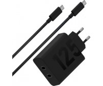 Зарядний пристрій MOTOROLA 125W GaN 2С + кабель 2m (PG38C06632) чорний