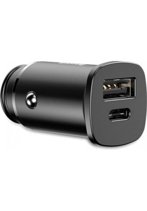 Автом.зарядний пристрій Baseus QC U+C 30W (CCALL-AS01)чорн