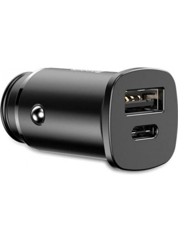 Автом.зарядний пристрій Baseus QC U+C 30W (CCALL-AS01)чорн