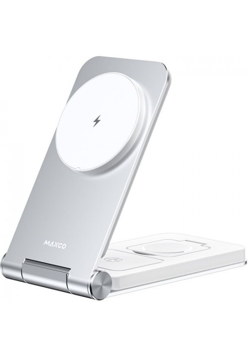 Бездротова зарядка MAXCO 3in1 15W Folding Wireless Charger (MW08) сір.