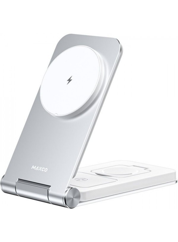 Бездротова зарядка MAXCO 3in1 15W Folding Wireless Charger (MW08) сір.