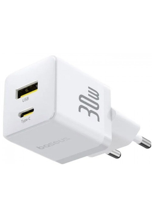Зарядний пристрій Baseus Palm FC C+U 30W (P1011160A213-00) білий