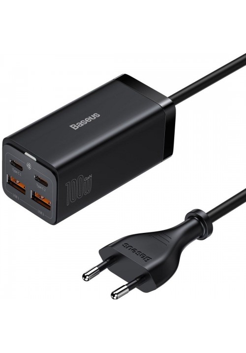 Зарядний пристрій Baseus GaN3 Pro 2U+2C 100W (CCGP000101) чорний