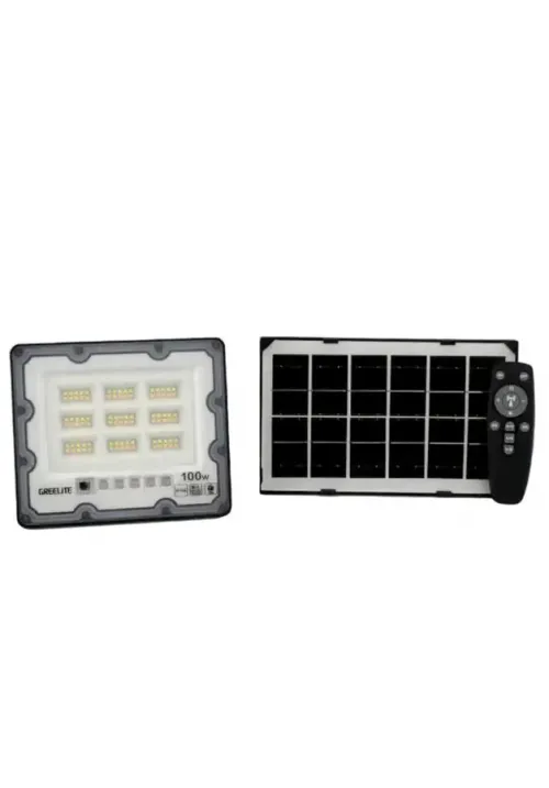 Вуличний ліхтар на стовп + сонячна панель JX-007-100W (з пультом)