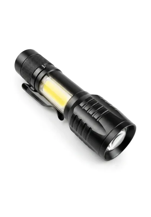 Ручной мини фонарь microUSB BL-535 (XPE+COB)