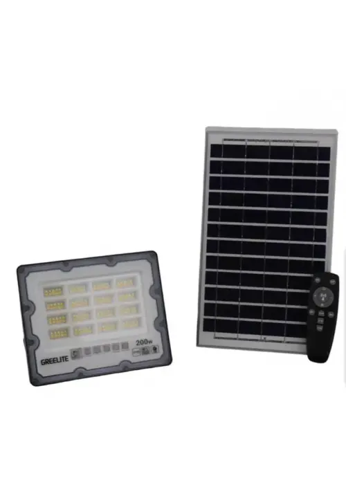 Вуличний ліхтар на стовп + сонячна панель JX-007-200W (з пультом)