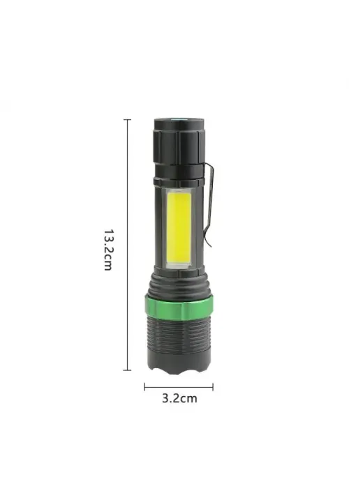 Ручний ліхтар із microUSB BL-659 (XPE+COB)