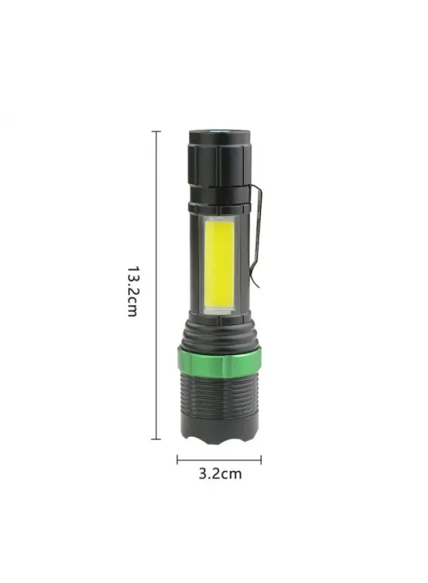 Ручний ліхтар із microUSB BL-659 (XPE+COB)