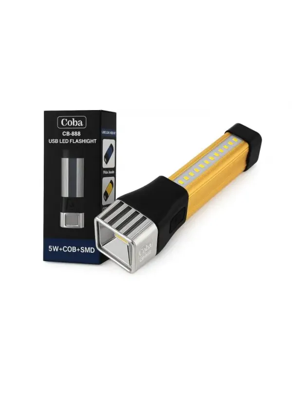 Ручний ліхтар COBA CB-888 (LED+COB)